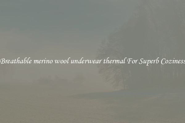 Breathable merino wool underwear thermal For Superb Coziness