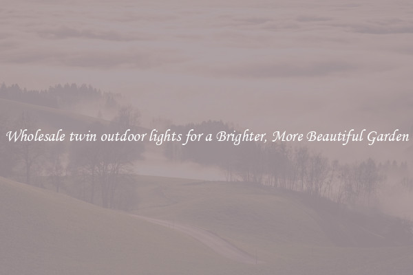 Wholesale twin outdoor lights for a Brighter, More Beautiful Garden