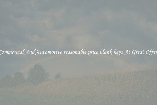 Commercial And Automotive reasonable price blank keys At Great Offers