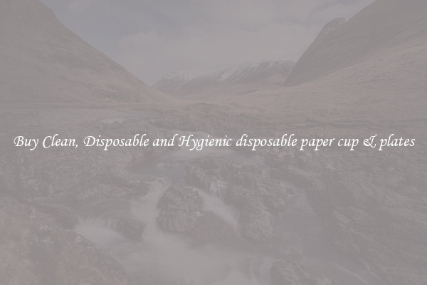 Buy Clean, Disposable and Hygienic disposable paper cup & plates