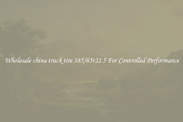Wholesale china truck tire 385/65r22.5 For Controlled Performance