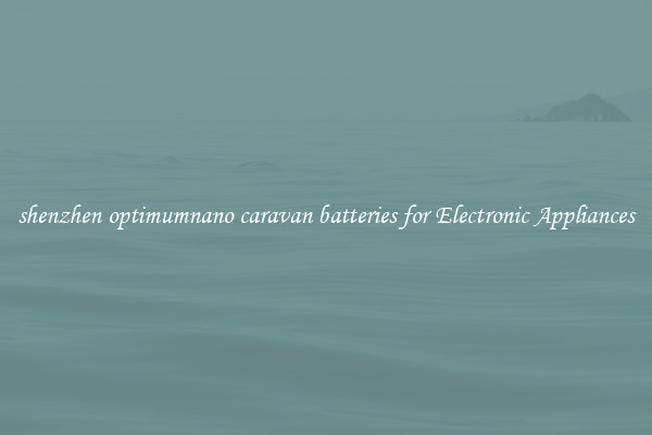 shenzhen optimumnano caravan batteries for Electronic Appliances