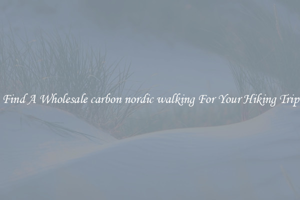 Find A Wholesale carbon nordic walking For Your Hiking Trip