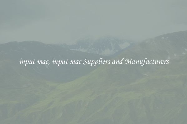 input mac, input mac Suppliers and Manufacturers