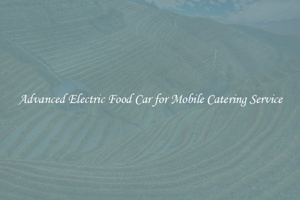 Advanced Electric Food Car for Mobile Catering Service