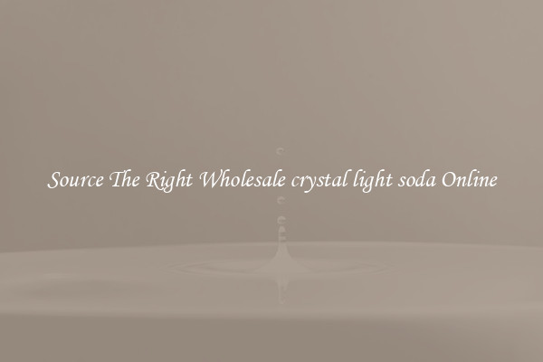 Source The Right Wholesale crystal light soda Online