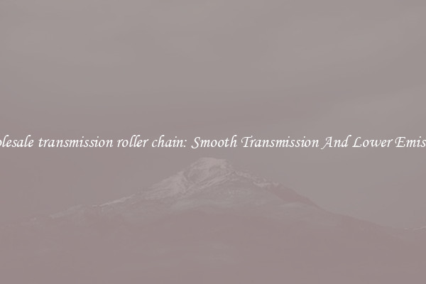 Wholesale transmission roller chain: Smooth Transmission And Lower Emissions