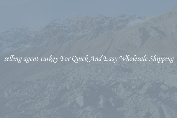 selling agent turkey For Quick And Easy Wholesale Shipping